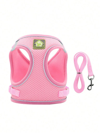 Mesh Harness with Leash for Small Dogs and Cats