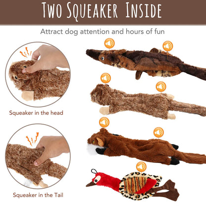 5PCS Dog Squeaky Toys, for Small Medium Large Dogs,