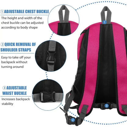 Pet Backpack Travel Bag Breathable Safety Reflective Strips