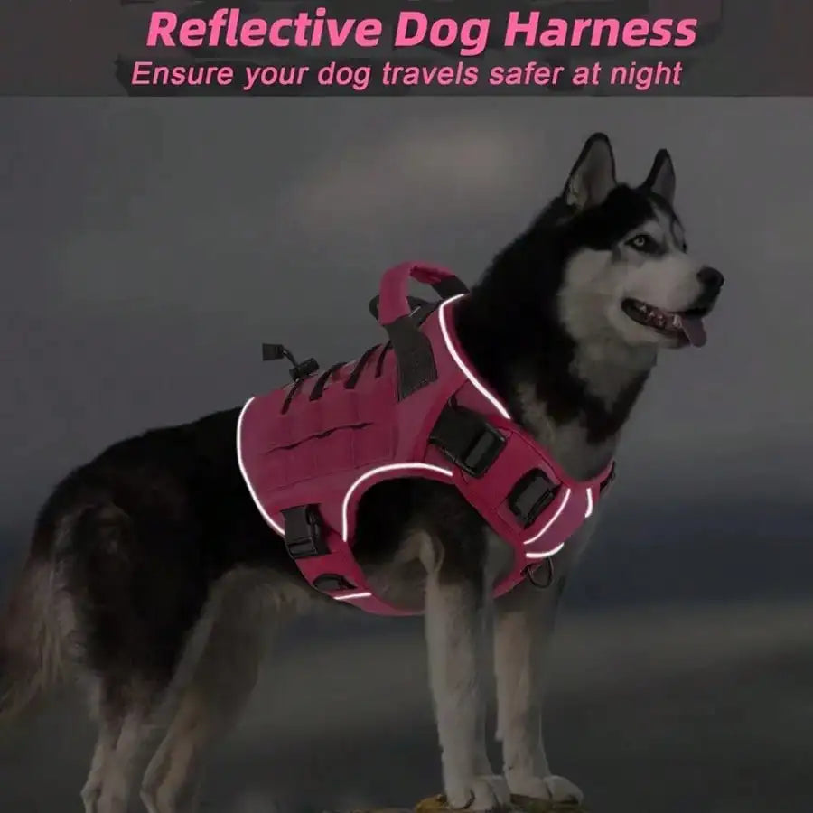 Tactical Dog Harness with Handle, Reflective  Vest