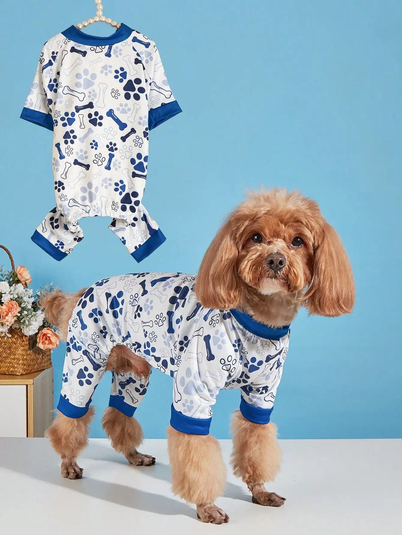 Dog Pajamas - Soft Stretchy 4-Legged Sleepwear for Small to Medium Dogs