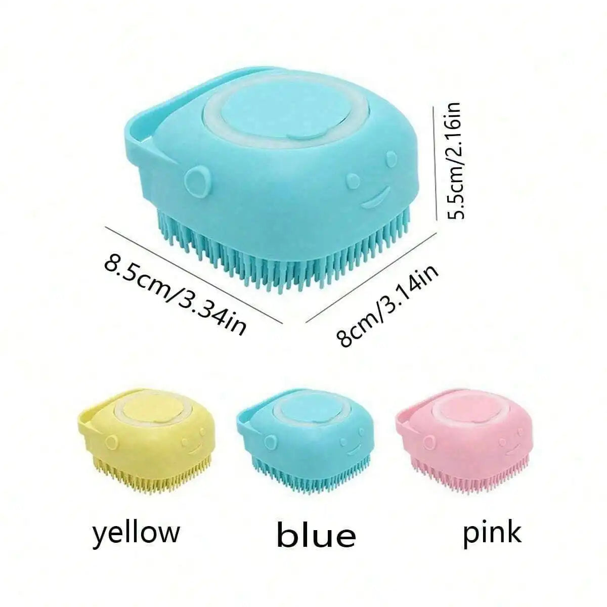 1pc Pet Bath Brush with Shampoo Dispenser, For Dogs Cats
