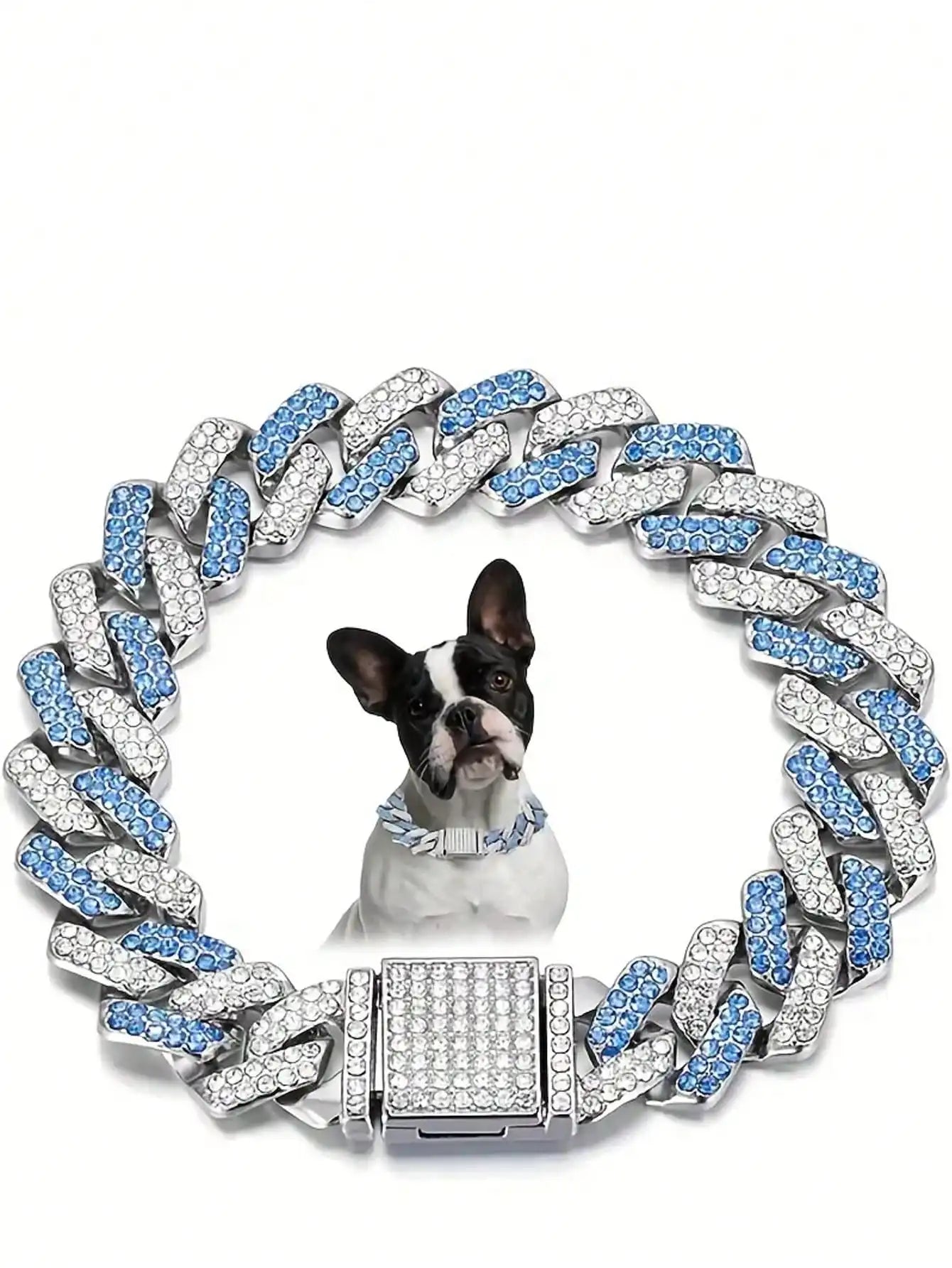Rose Gold Cuban Chain Collar for Dogs and Cats