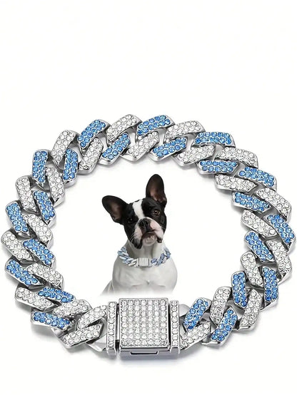 Rose Gold Cuban Chain Collar for Dogs and Cats