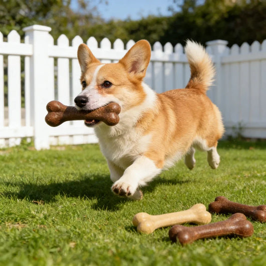 Dog Bone Chew Toys, Natural Non-Toxic, Small, Medium, Large Dogs