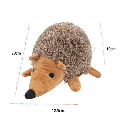 Squeaky Dog Chew Toy Bite-Resistant Cute Soft Dog Chewing Toy Washable Cartoon Hedgehog Pet Toy Pet Teeth Grinding & Cleaning