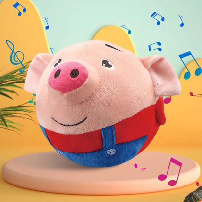 Cartoon Pig,, Active Toy, USB Rechargeable, Talking, Moving Dog Ball, Dogs &  Cats