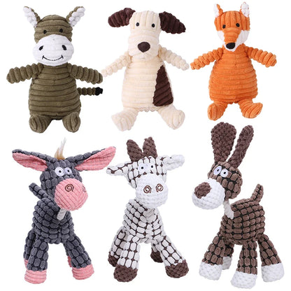 Squeaky Dog Toys, Corduroy, Small & Large Dogs