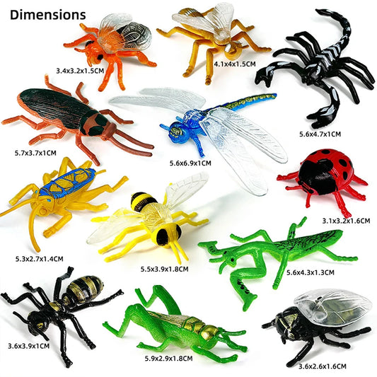 12pcs Wild Insect Mode Toy Set