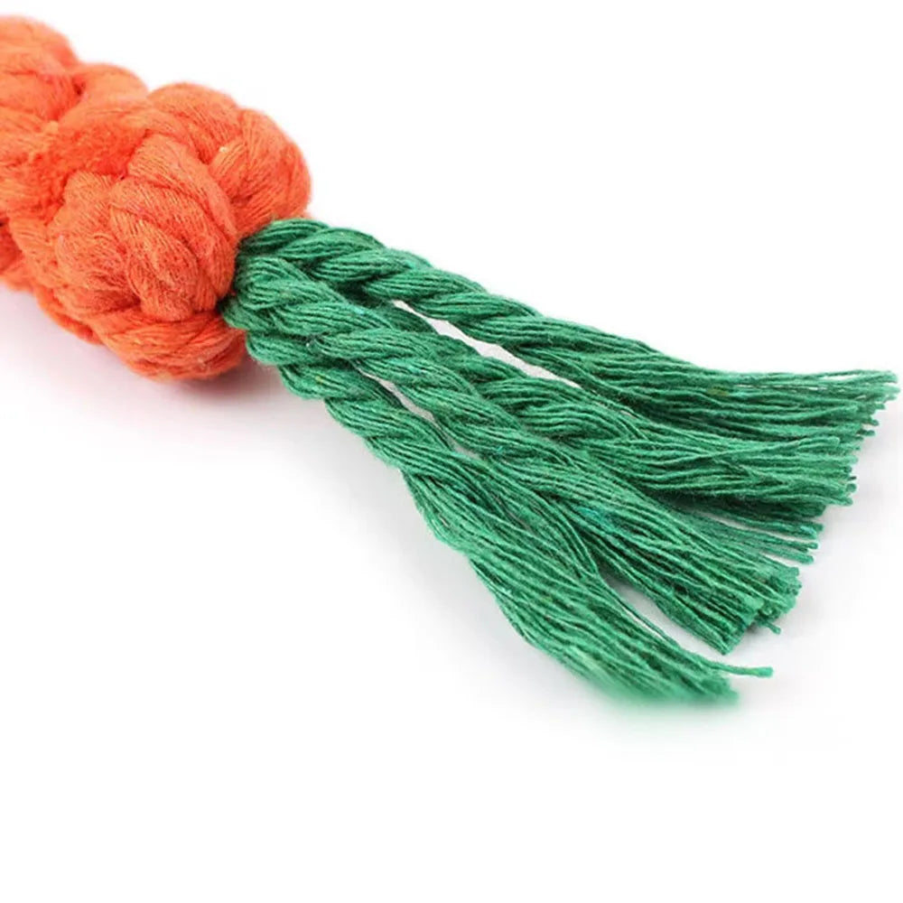 Dog Toy, Safe Durable, Braided Rope Carrot Chew Toy