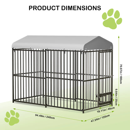 Heavy-Duty Outdoor Dog kennel with Roof