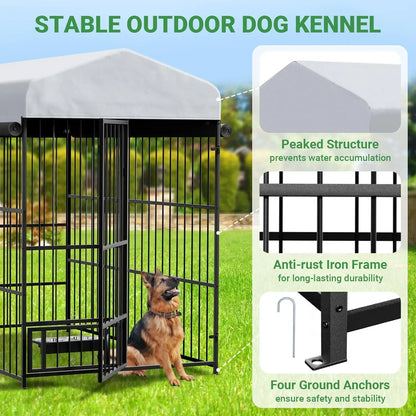 Heavy-Duty Outdoor Dog kennel with Roof