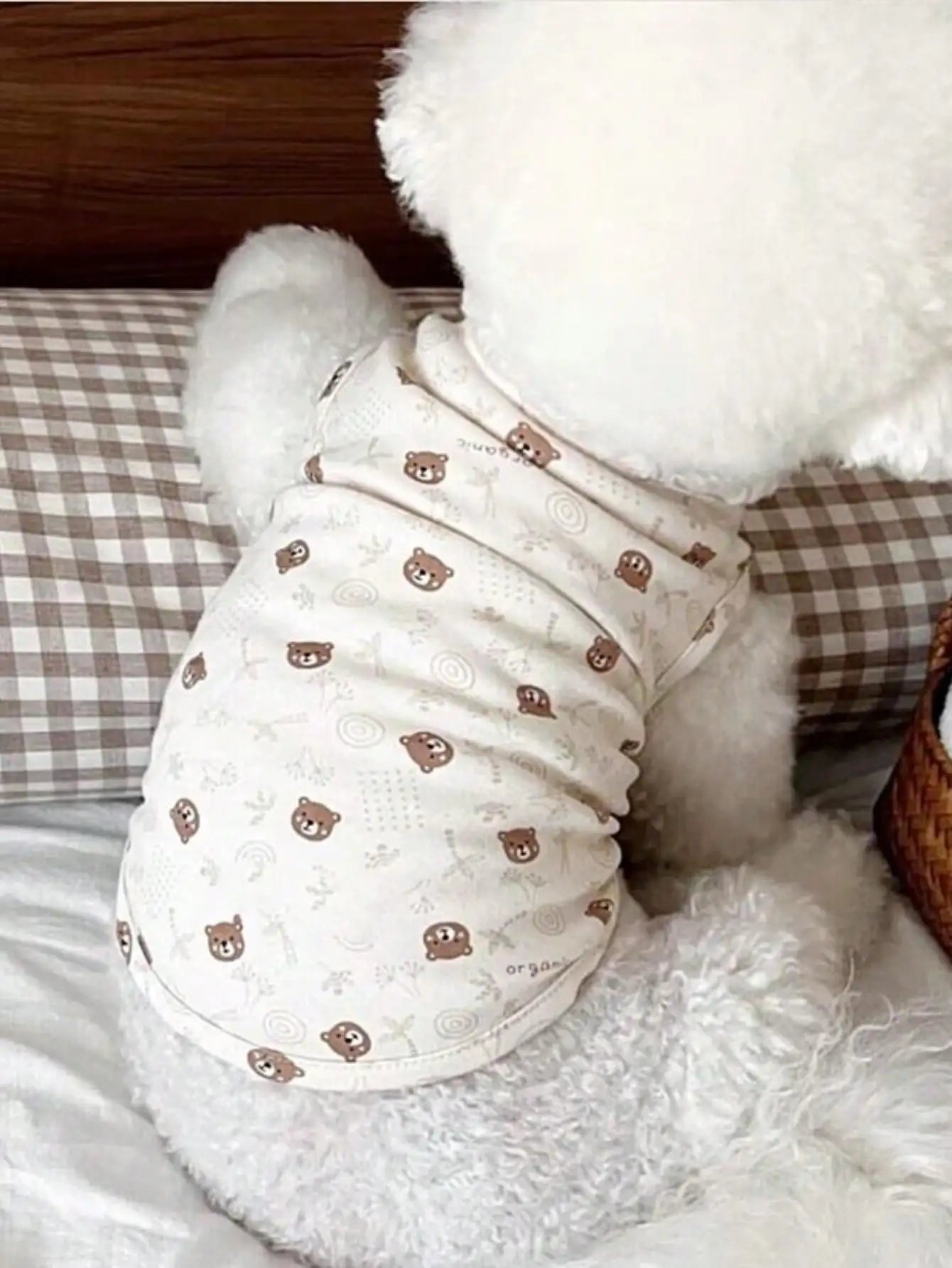 Soft Bear Print Vest, Small to Medium Dogs,