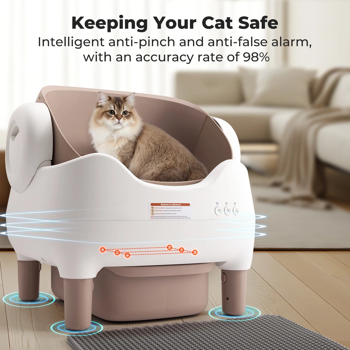 Self Cleaning Litter Box,  Odor-Free
