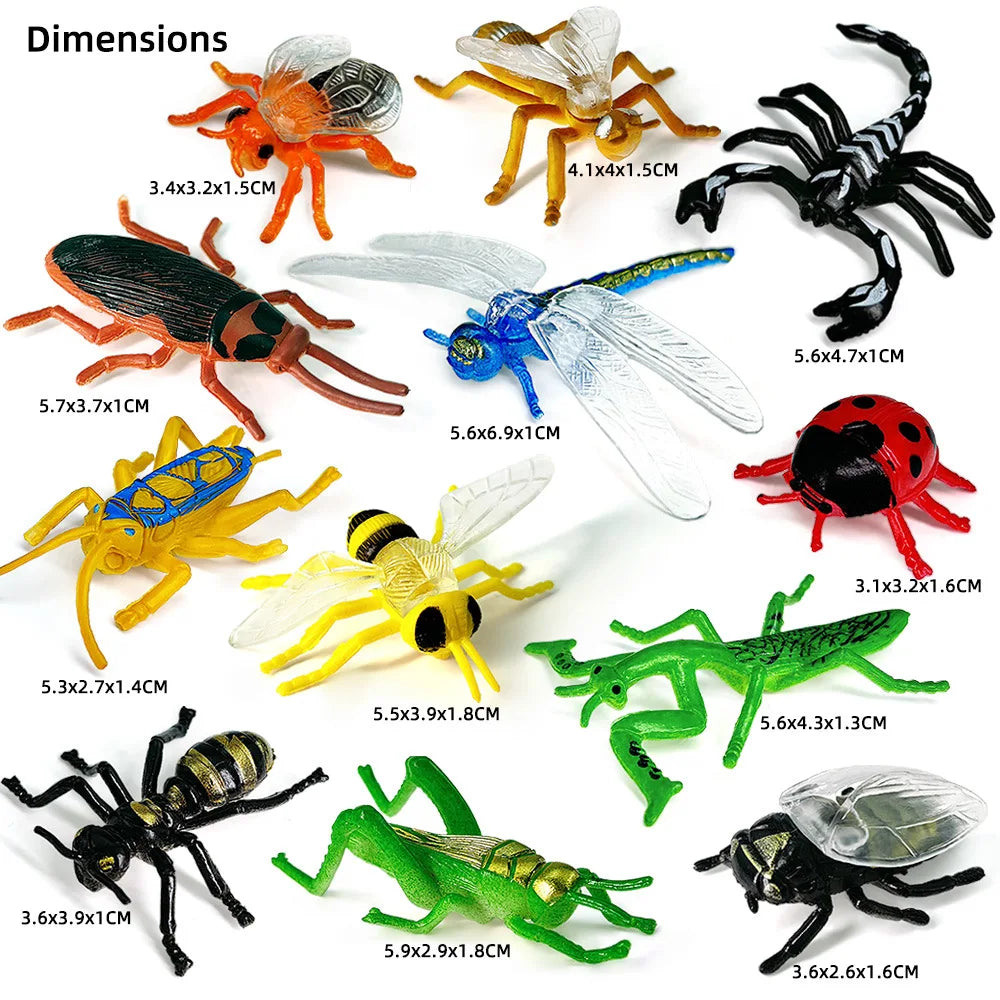 12pcs Wild Insect Mode Toy Set