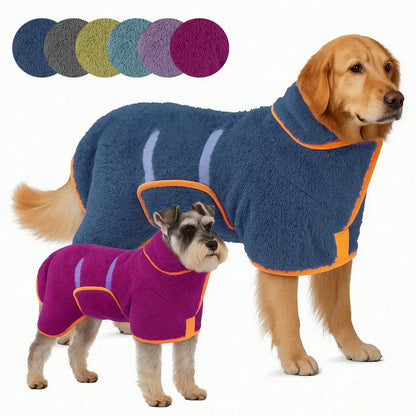 Purple Fleece Dog Coat