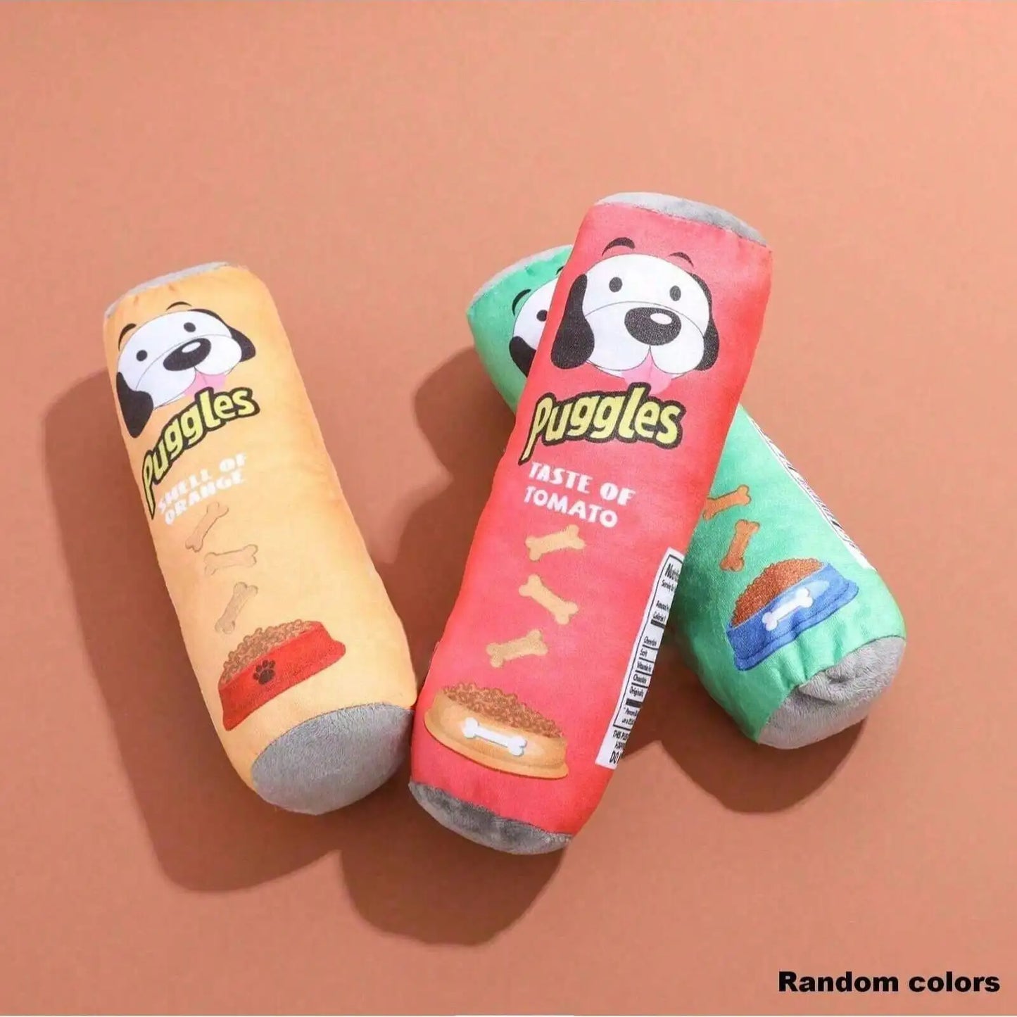 Cylindrical Plush Pet Chew Toy