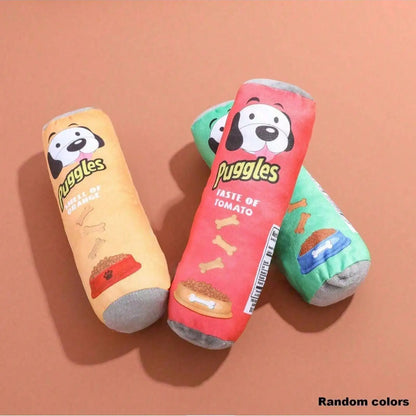 Cylindrical Plush Pet Chew Toy
