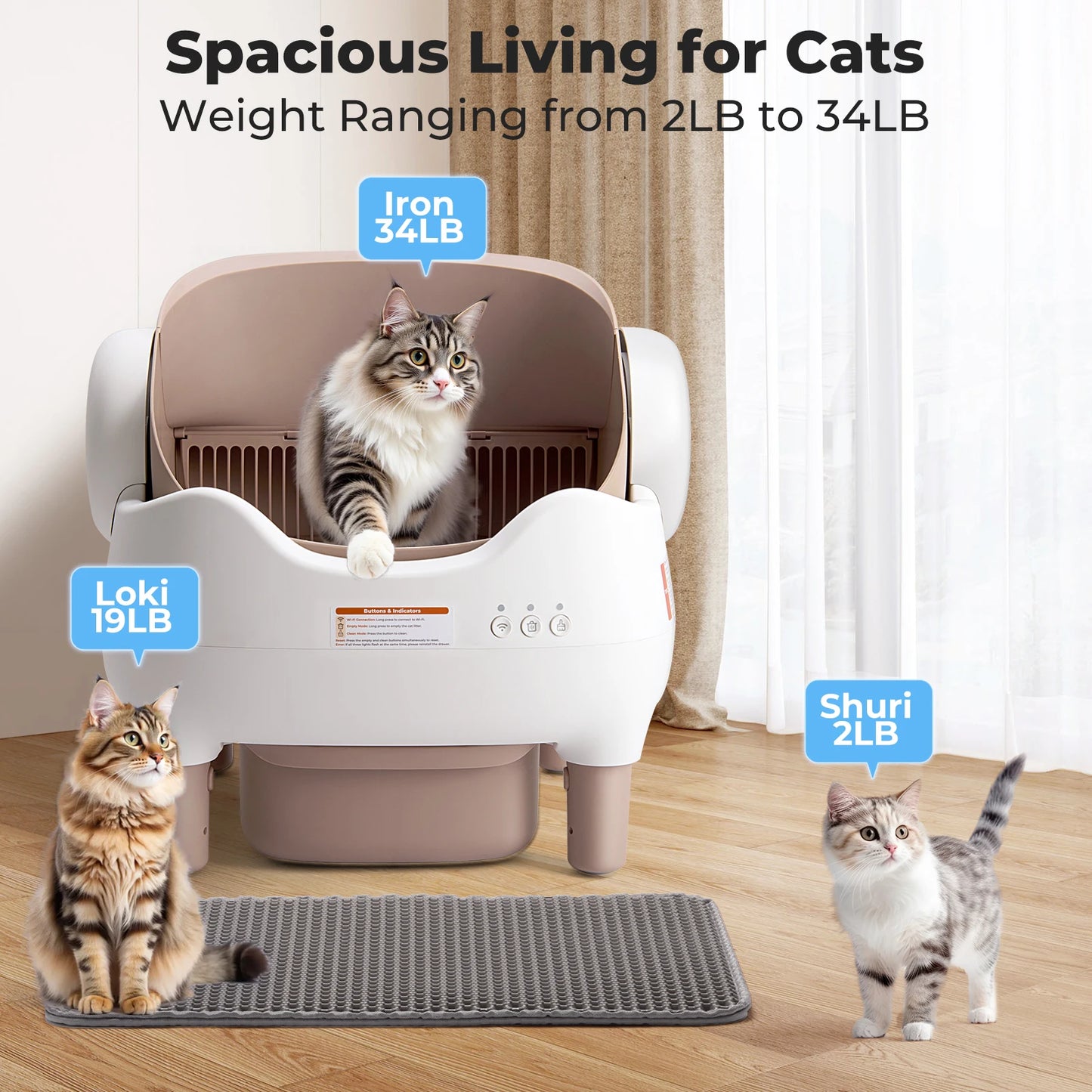 Self Cleaning Litter Box,  Odor-Free