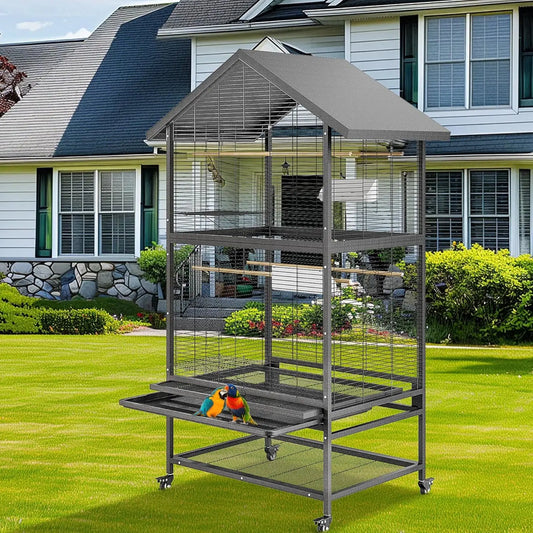 Large Bird Cage On Wheels