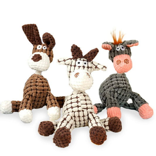 Squeaky Animals Toys, Bite Resistant, Chew Molar Toys