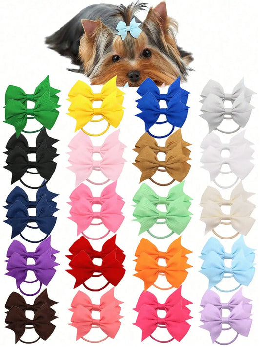 20pcs Assorted Color Hair Bows