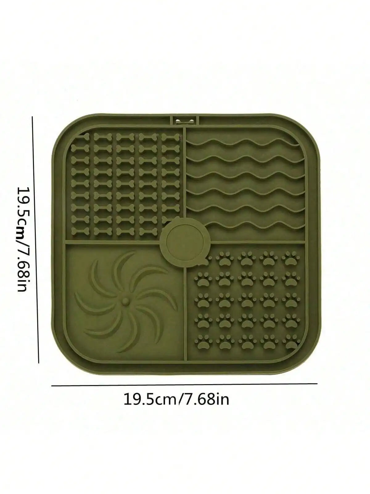 Silicone Square Dog Lick Mat with Suction Cup