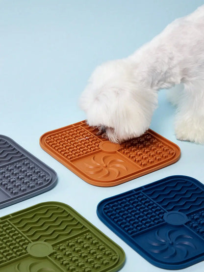 Silicone Square Dog Lick Mat with Suction Cup