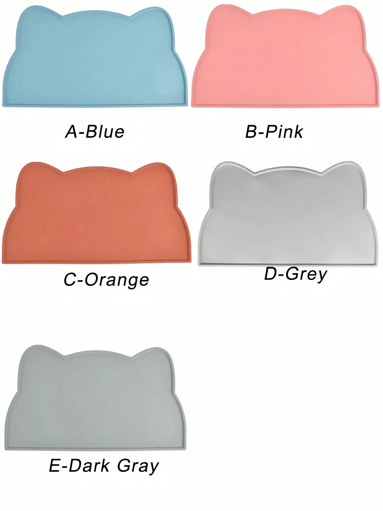 Waterproof, Anti-Slip, Leak-Proof,  Silicone Feeding Mat, Dogs Or Cats