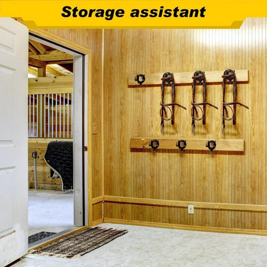 12pcs Black Metal Saddle Racks with Hooks