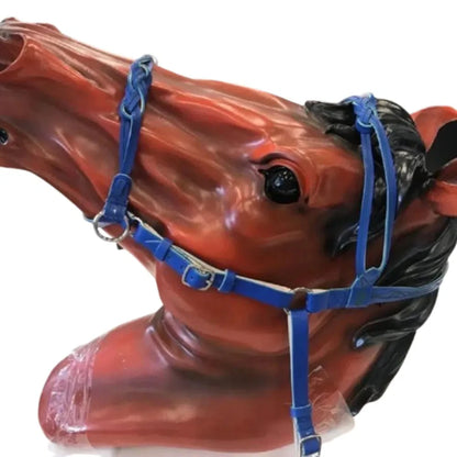 PU Leather Horses Bridle Halters Comfortable Protecting Horse Skin Horse Head Curtain Metal Buckle Adjustable Horse Collar