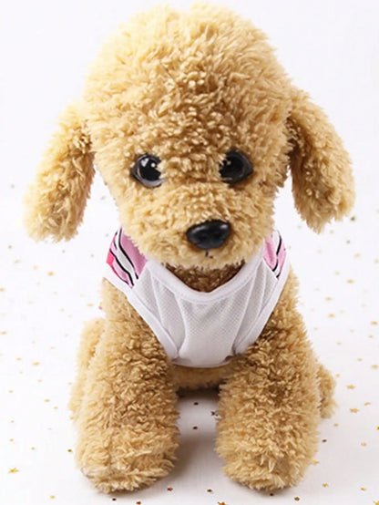Pink Polka Dot Vest, Bow Print, for Small Dogs