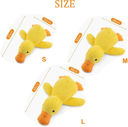 Duck Toy, Chew Resistant, Quacking Sound, Teeth Grinding Relief, Small or Large Dog