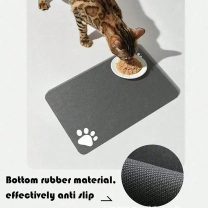 Custom Made Dog Food Mat with Personalized Name and Bone Pattern
