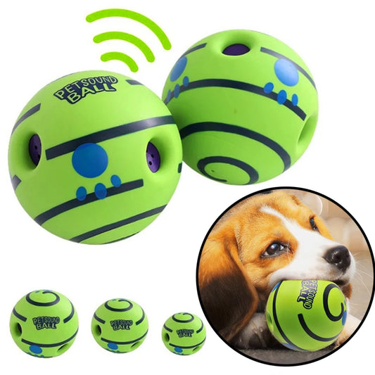 Wobble Wag Giggle Dog Ball, Fun Giggle Sounds When Rolled or Shaken