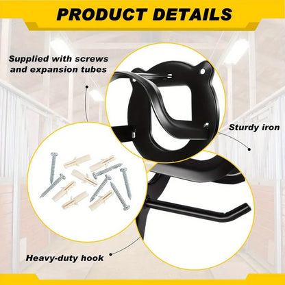 12pcs Black Metal Saddle Racks with Hooks