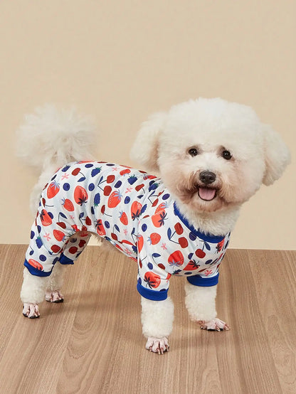 Dog Pajamas - Soft Stretchy 4-Legged Sleepwear for Small to Medium Dogs