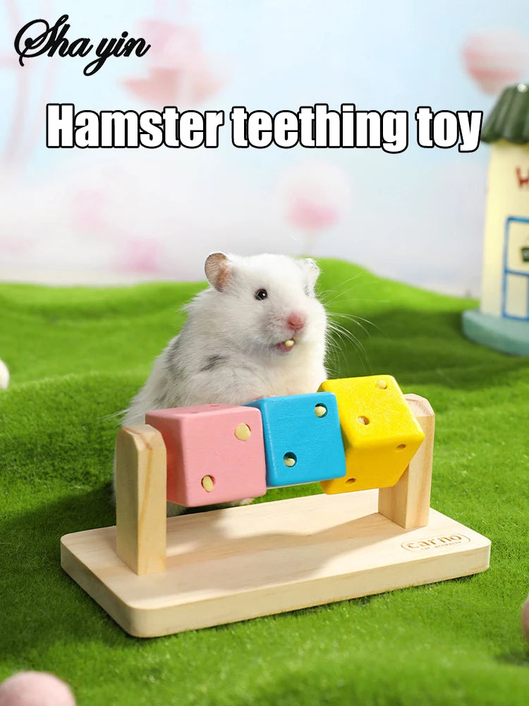 1PC Hamster Chew Toy Wood Platform HA
