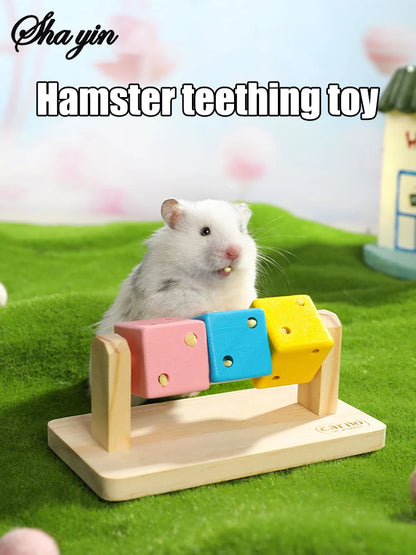 1PC Hamster Chew Toy Wood Platform HA