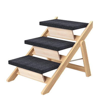 Foldable Outdoor Non-slip Dog Stair, Carpeted