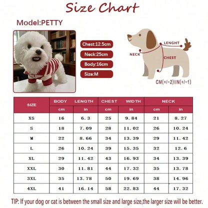 Striped Polo Shirt for Dogs, Short Sleeve , Snap Button Closure