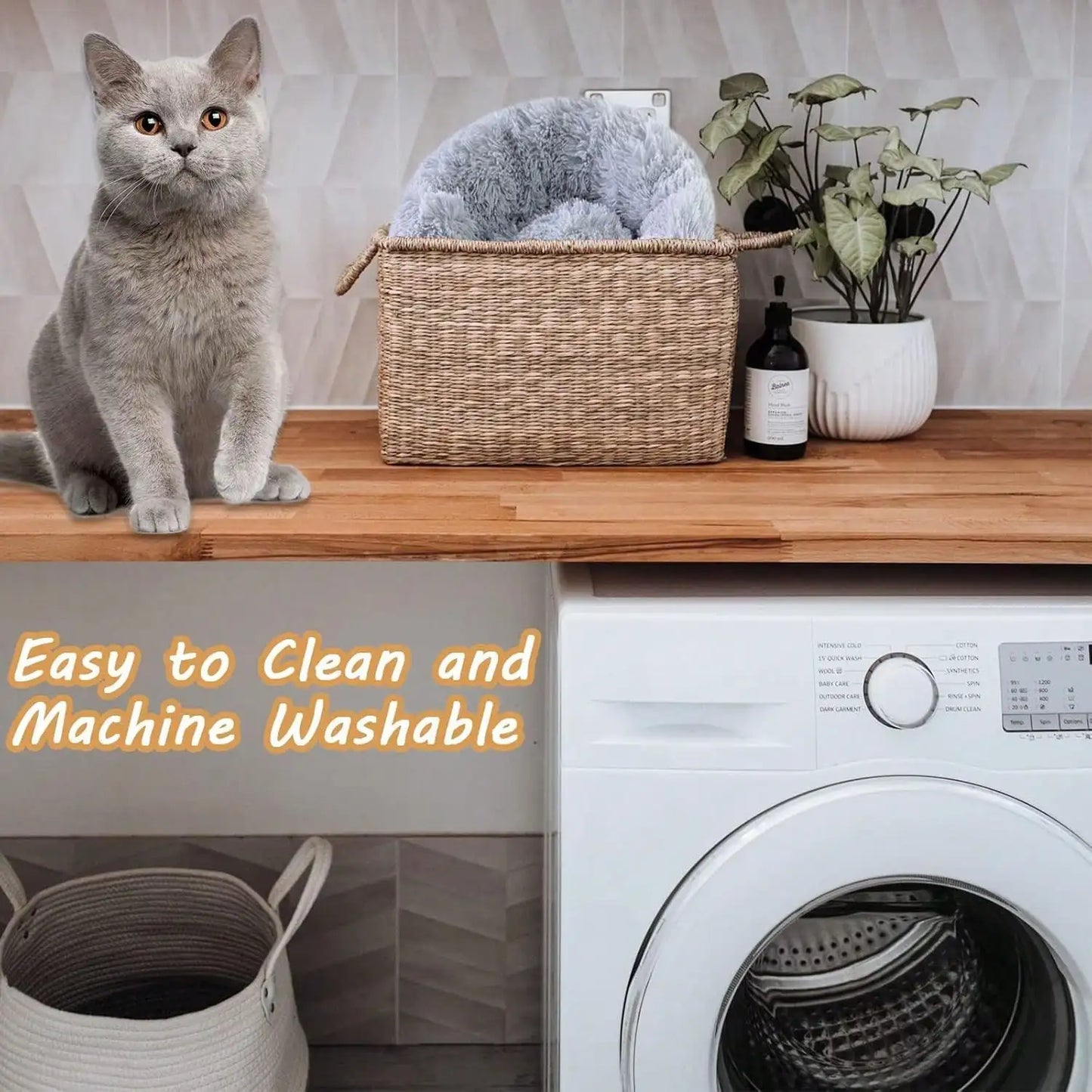 Soft Round Bed for Cats and Small Dogs