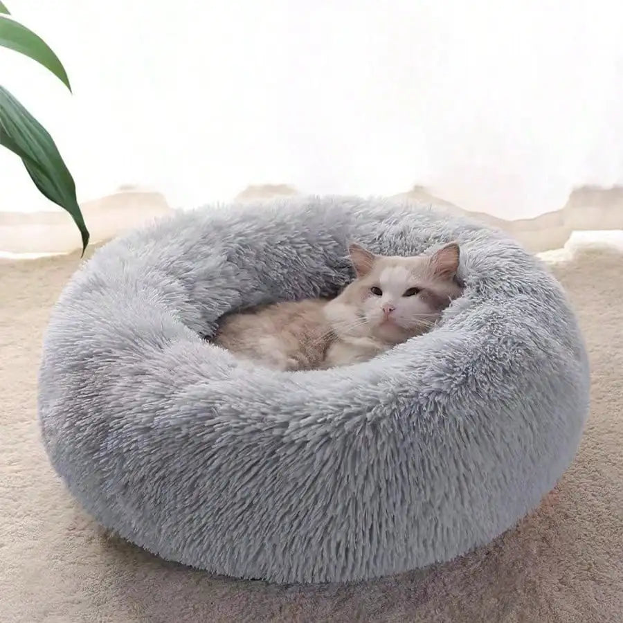 Soft Round Bed for Cats and Small Dogs