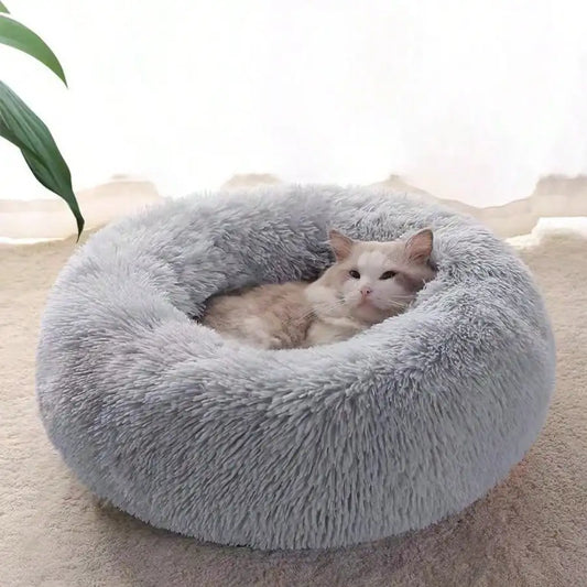 Soft Round Bed for Cats and Small Dogs