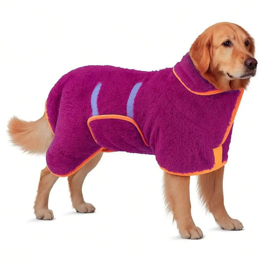 Purple Fleece Dog Coat
