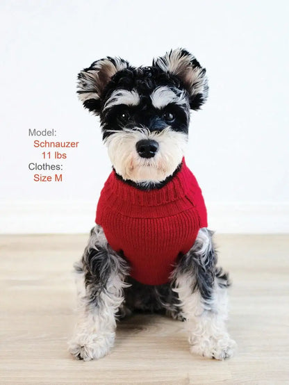 Knit Turtleneck Dog Sweater, Small to Large Breeds