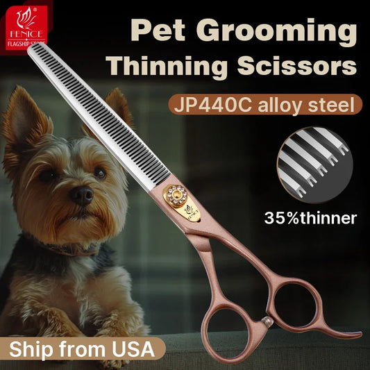 7.5inch JP440C Steel pet grooming thinner scissors