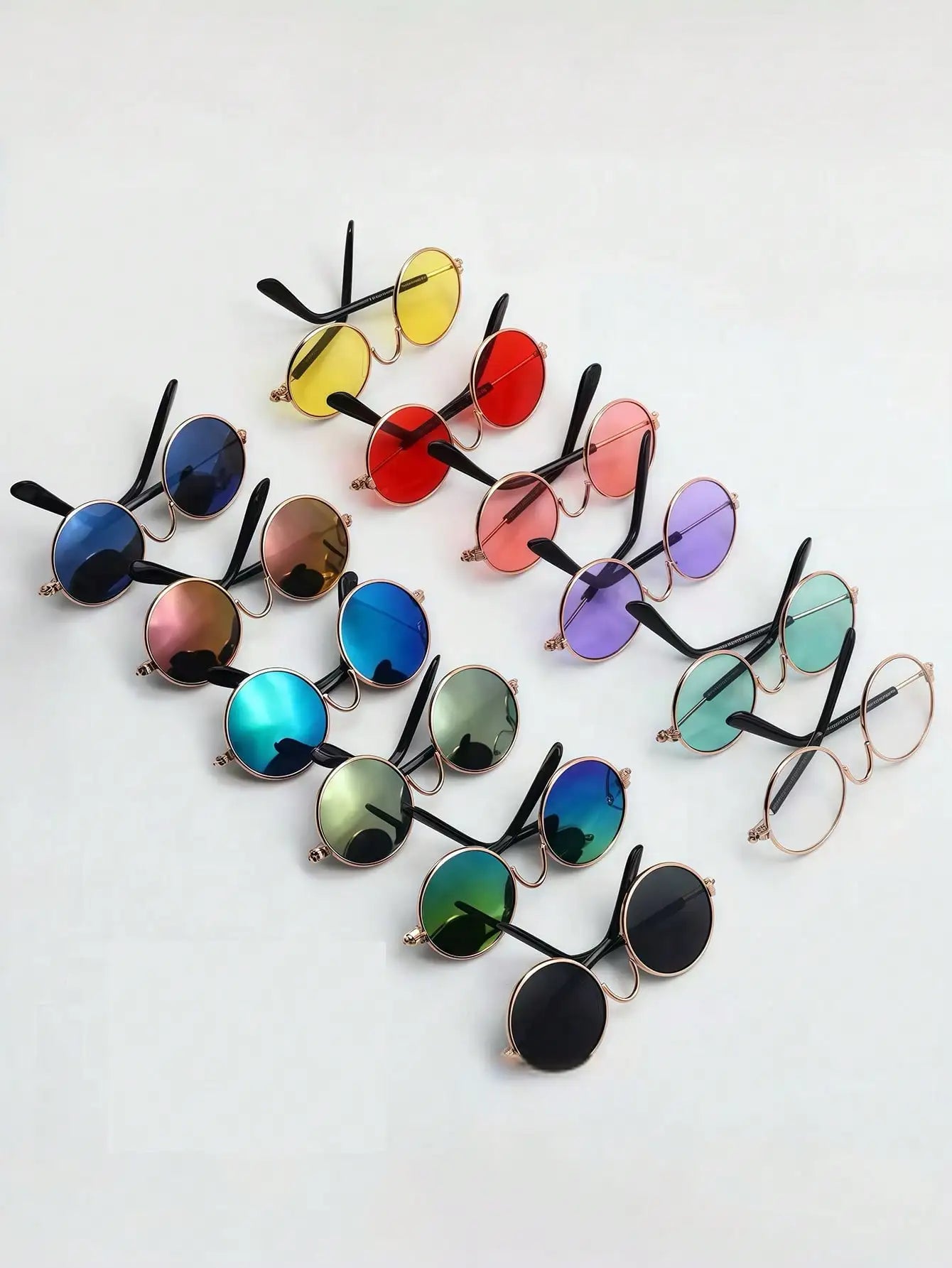 Pet Mini Round Sunglasses with Anti-Slip Strap,