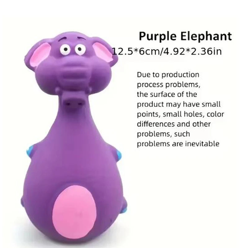 Squeaky Elephant/Cow Animal Chew Toys, Small ,Large Dogs
