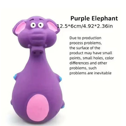 Squeaky Elephant/Cow Animal Chew Toys, Small ,Large Dogs